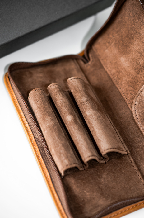 Etui Piele Namiki Zipper 3 Pens Camel, Pilot   [8]