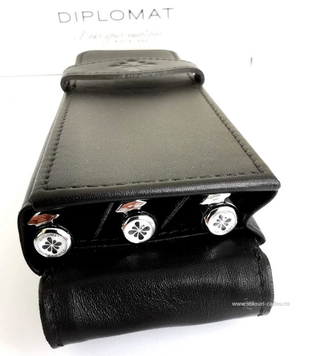 Etui Piele pt 3 Instrumente de Scris Logo, Diplomat [3]