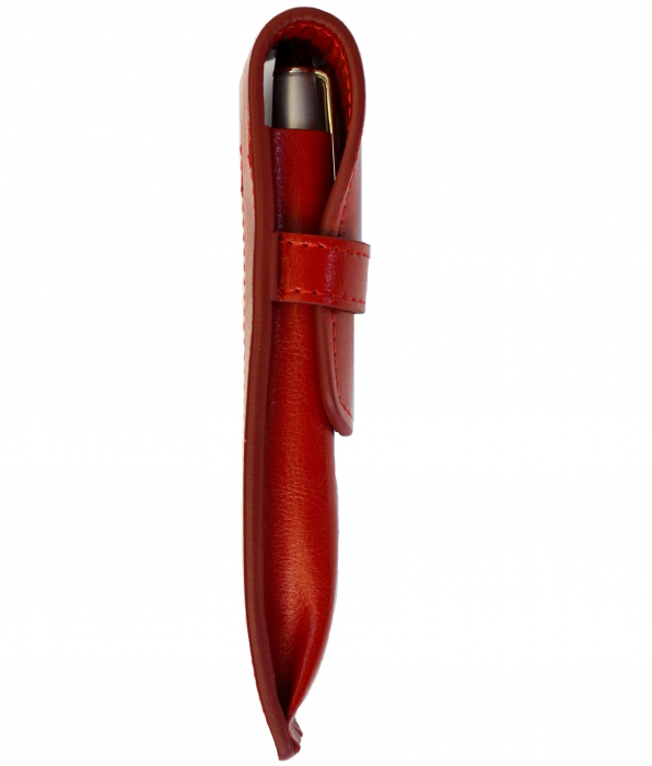 Etui Piele Rosu pt. 2 Instrumente de Scris Carla Rossini [3]
