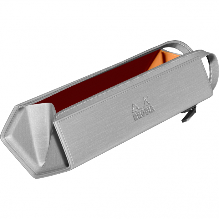 Etui Rhodia Rhodiarama Zippered Hard Case Pencil Box Silver - Rhodia [2]