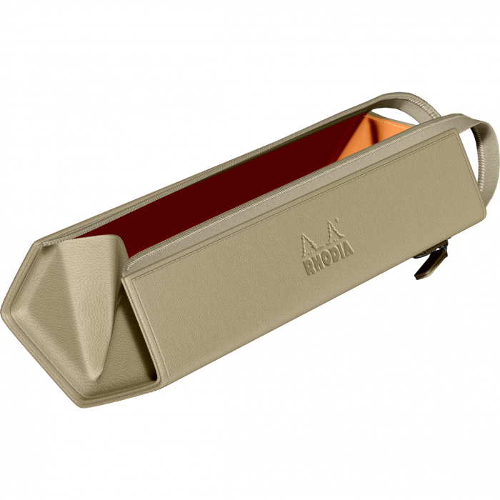 Etui Rhodiarama Zippered Hard Case Pencil Box Beige, Rhodia [3]