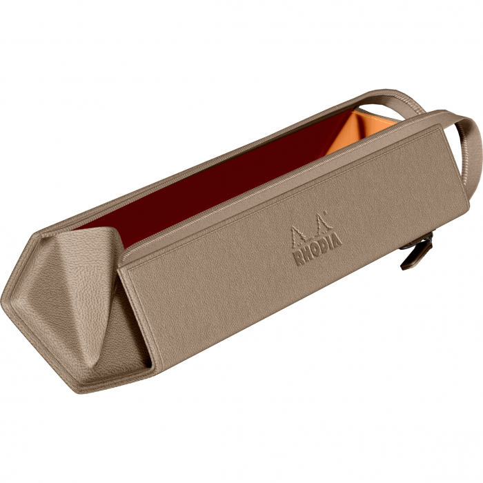 Etui Rhodiarama Zippered Hard Case Pencil Box Taupe, Rhodia  [2]