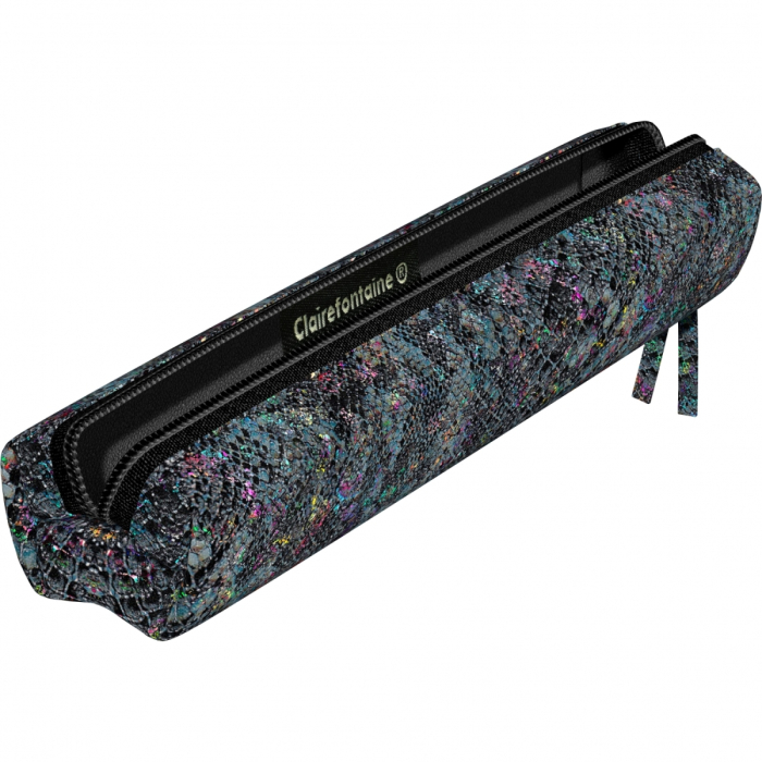 Etui Slim Piele cu fermoar Laser Black 2 Piese, Clairefontaine [3]