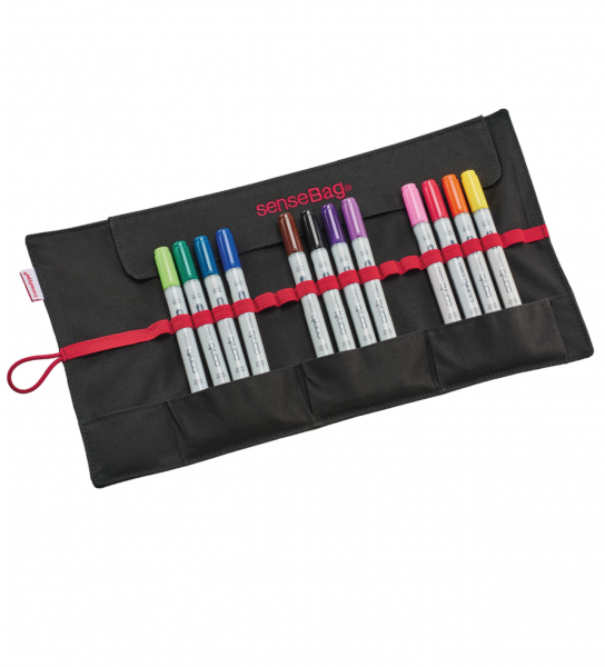 Etui Textil SenseBag Roll-up Negru pt 18 Instrumente de Desen [3]