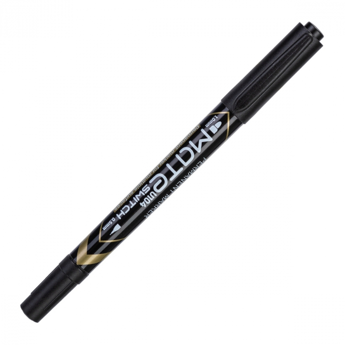 Marker Permanent 2 Capete F/M 05mm/1 mm Negru Deli [2]