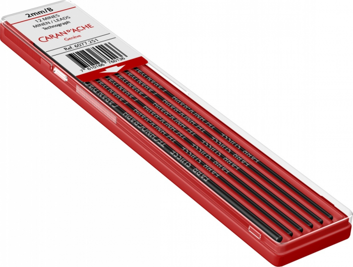 Mine creion 2 mm B etui 12 buc Caran d'Ache [2]