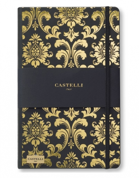 Notebook Castelli Baroque Gold 13x 21cm, Black&Gold [1]