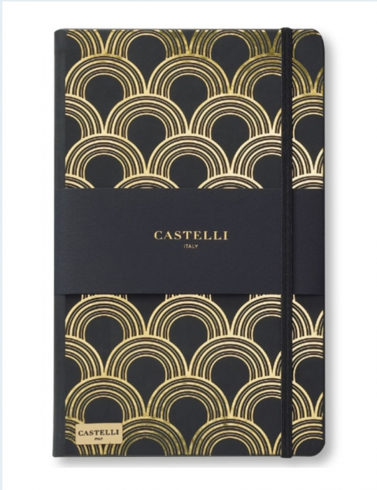 Notebook Castelli Art Deco Gold 13x21cm - Black&Gold [5]