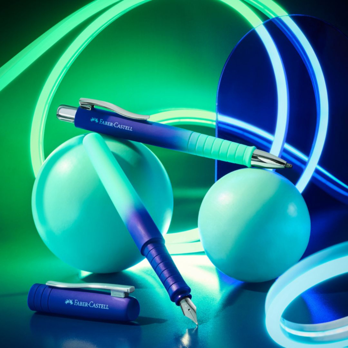 Set Stilou + Pix Poly Ball Flow Albastru-Turcoaz XB, Faber-Castell [7]