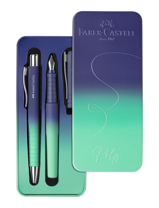 Set Stilou + Pix Poly Ball Flow Albastru-Turcoaz XB, Faber-Castell [6]