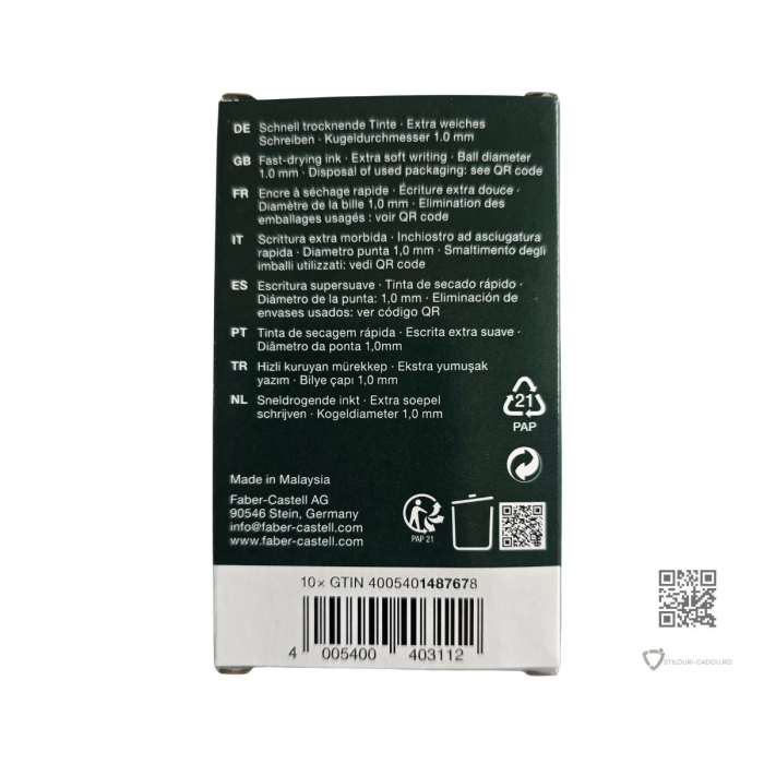 Rezerva Pix Plastic XSOFT M Albastra, Faber-Castell [4]