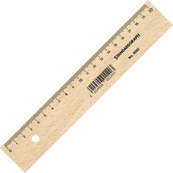 Rigla Lemn 20 cm, Standardgraph [1]