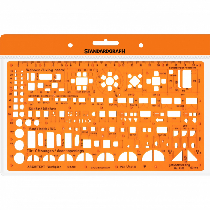 Sablon Arhitectura Scara 1/100 Standardgraph [2]