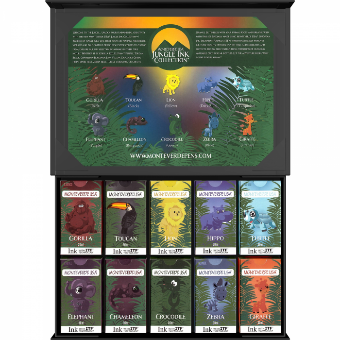 Set 10 Calimari 30 ml Jungle Assorted Colors Monteverde USA [4]