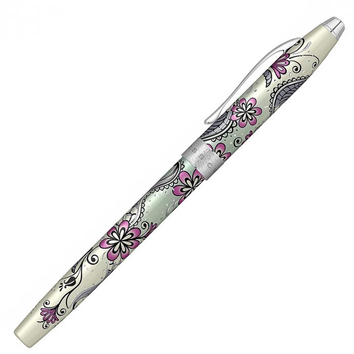 Set Stilou Botanica Purple Orchid CT + Esarfa matase naturala 2, Cross [8]