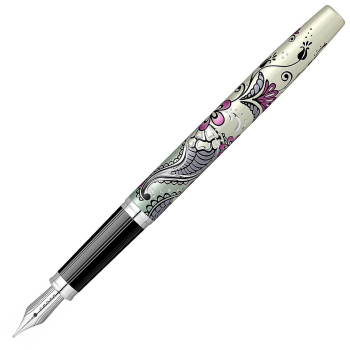 Set Stilou Botanica Purple Orchid CT + Esarfa matase naturala 2, Cross [7]