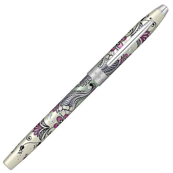 Set Stilou Botanica Purple Orchid CT + Esarfa matase naturala 2, Cross [4]