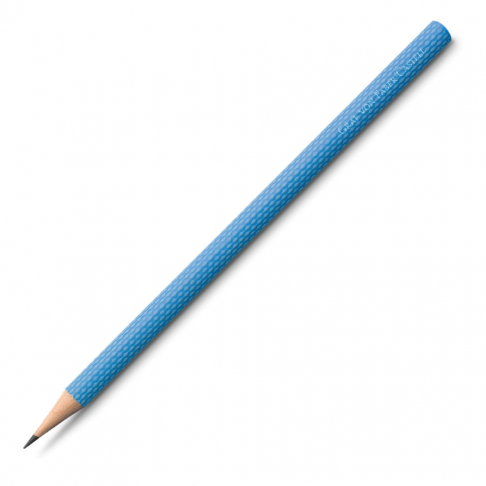 Set 3 Creioane Grafit Guilloche Gulf Blue Graf Von Faber-Castell [2]