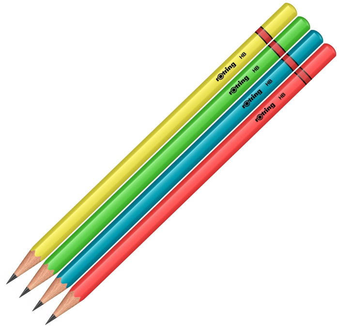 Set 4 buc Creioane Grafit Neon HB, Rotring [2]