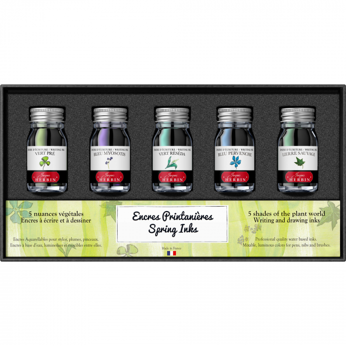 Set 5 Calimara 10 ml Pearl of Inks Seasons Spring, Jacques Herbin [1]