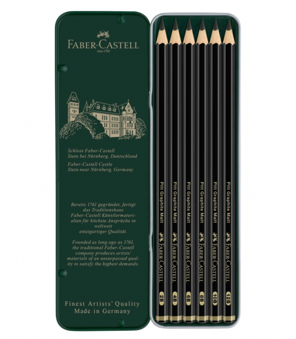 SET 6 BUC CREION GRAFIT MAT PITT FABER-CASTELL [2]