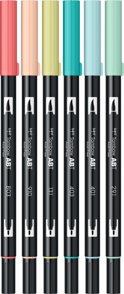 Set 6 Culori Candy Dual Brush Pen Tombow [2]