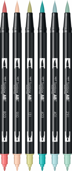 Set 6 Culori Candy Dual Brush Pen Tombow [3]