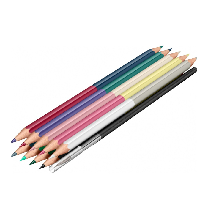 Set 9 Creioane Bicolore Acuarelabile + Pensula SE Xmas25 Alpine Frost, Caran d'Ache [3]