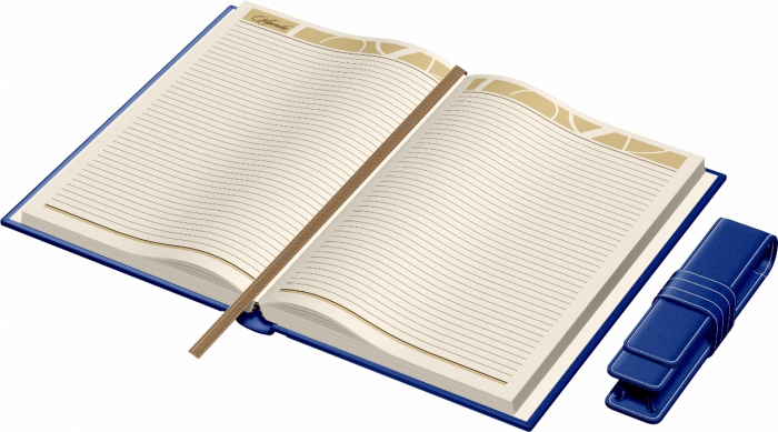 Set Agenda Piele B5 + Pouch Pen Blue, Princ Leather [6]