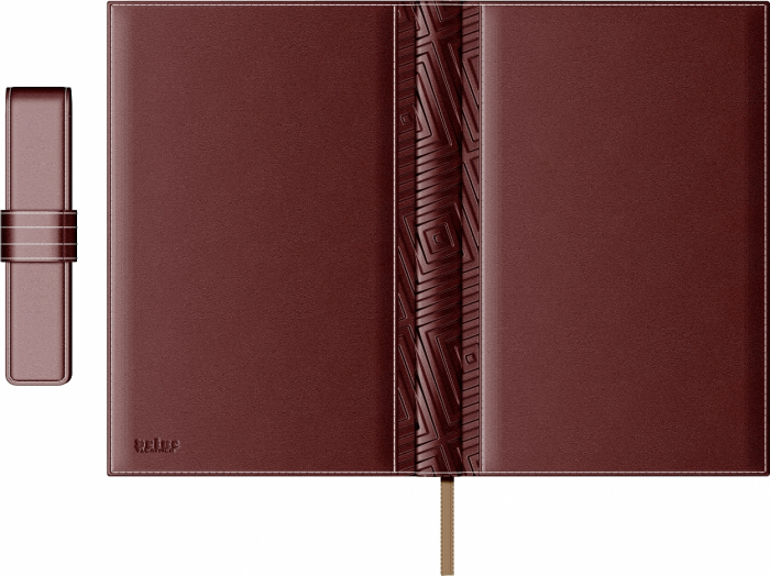 Set Agenda Piele B5 + Pouch Pen Bordeaux, Princ Leather [5]