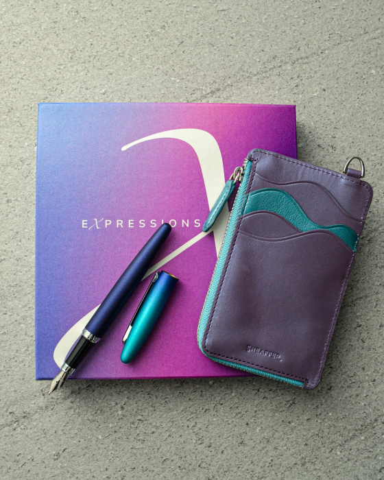 Set Cadou Sheaffer VFM Expression – Stilou & Portcard din piele [7]