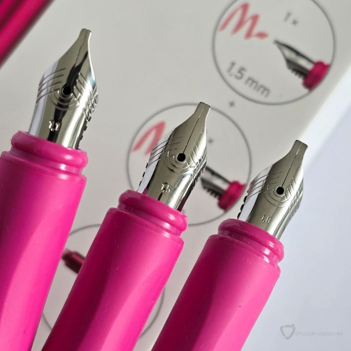 Set Cadou Stilou Caligrafie Callissima Pink, Schneider [5]
