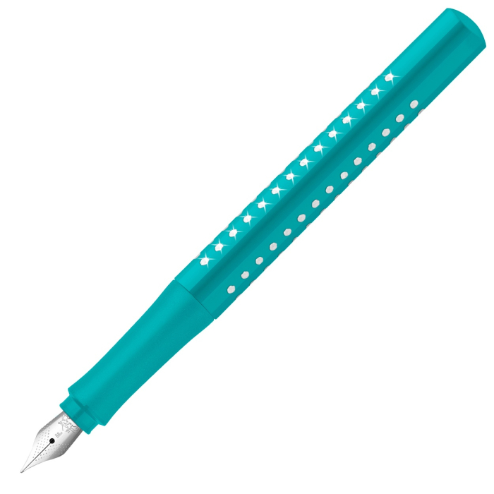 Set Cadou Stilou Grip Sparkle Turcoaz Ocean Metalic, Faber-Castell [4]