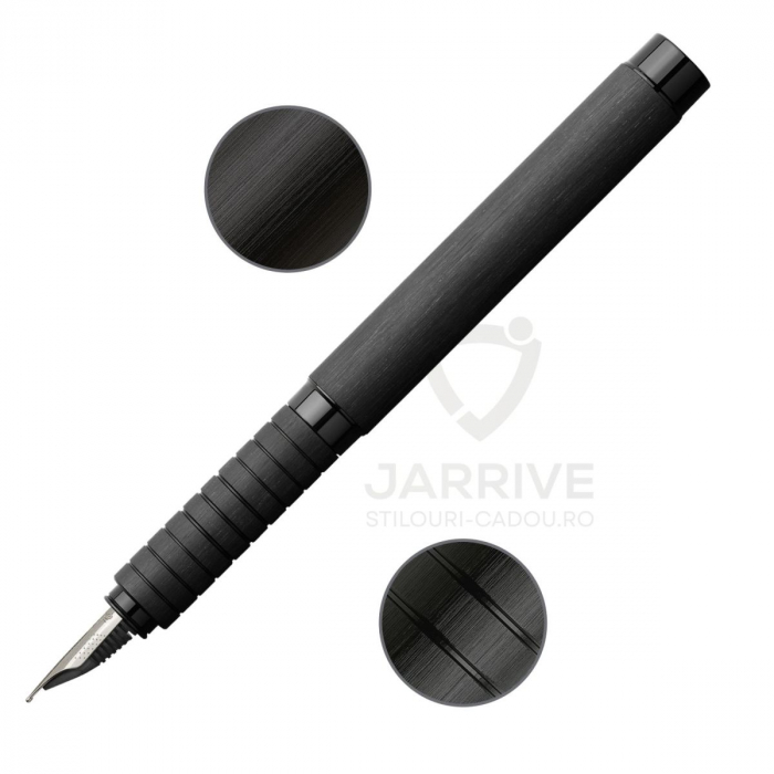 Set Cadou Stilou + Pix Essentio Aluminium Black, Faber-Castell [3]