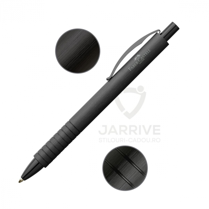 Set Cadou Stilou + Pix Essentio Aluminium Black, Faber-Castell [4]