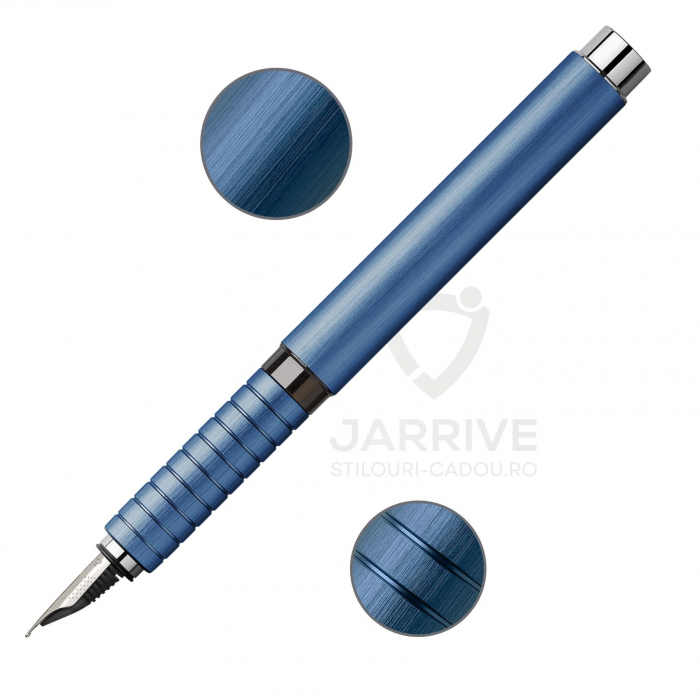 Set Cadou Stilou + Pix Essentio Aluminium Blue, Faber-Castell [4]