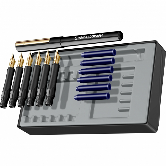 Set Calligraphy Pen Luxus 0.85 - 1.1 - 1.35 - 1.6 - 2.2 - 2.8, Standardgraph [2]