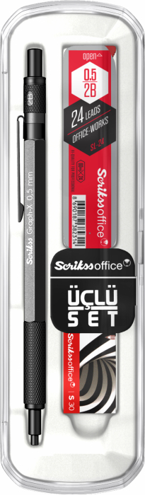 Set Creion Mecanic 0.7 Graph-X Satin Grey BT SCRIKSS [2]