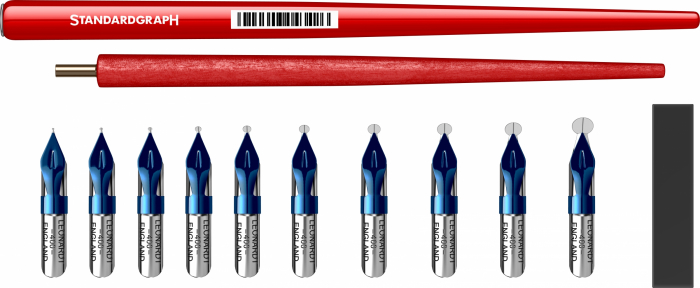 Set 2 tocuri port-penita, 1 magnet si selectie de 11 penite caligrafie [3]