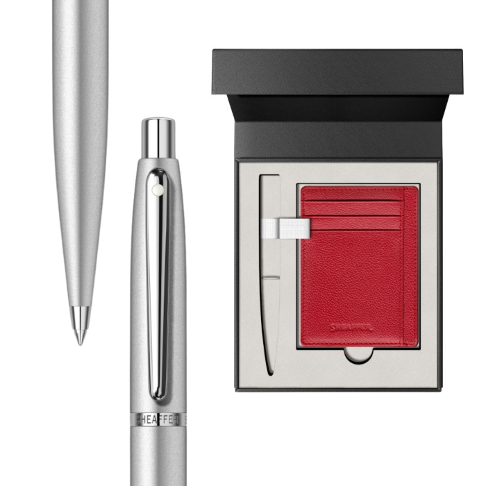 Set Pix Sheaffer VFM Strobe Silver + Card Holder asortat + Martisor [2]