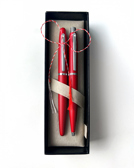 Set Sheaffer Stilou+Pix VFM Red + Notes A5 cu suport telefon [3]