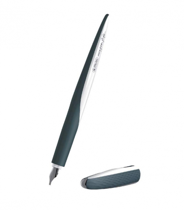 Set Stilou + 3 Penite My.Pen Style Caligrafie Dark Shale, Herlitz [2]