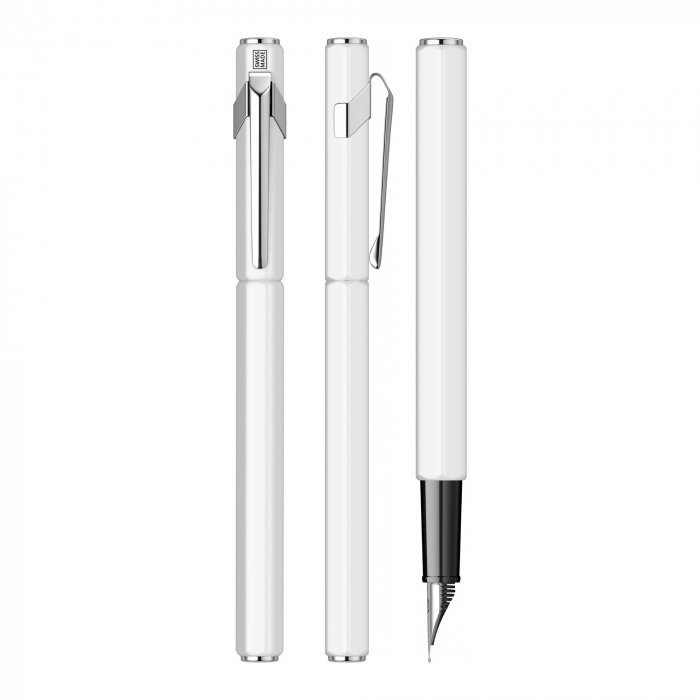 Set Stilou Caran D'Ache 849 White + Notes Velvet A5 Black [3]
