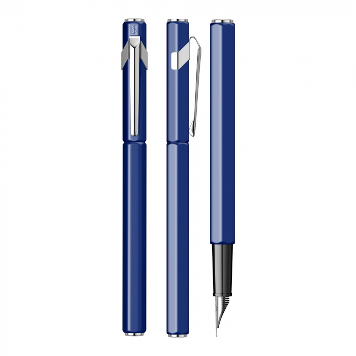 Set Stilou Caran D'Ache 849 Blue + Notes Velvet A5 French Navy [3]