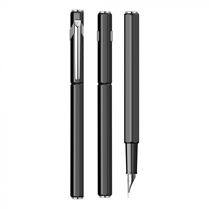 Set Stilou Caran D'Ache 849 Black + Notes Velvet A5 Black [3]