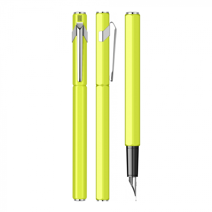 Set Stilou Caran D'Ache 849 Yellow + Notes Velvet A5 Yellow [4]