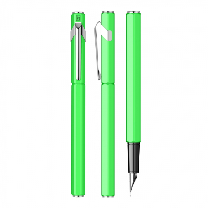 Set Stilou Caran D'Ache 849 Green + Notes Velvet A5 Green [3]