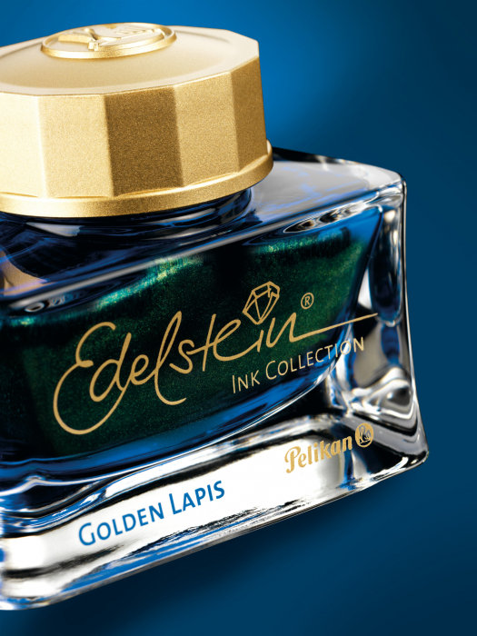 Set Stilou Classic M200 Golden Lapis + Edelstein Ink Golden Lapis 50 ml Gift Set, Pelikan [6]