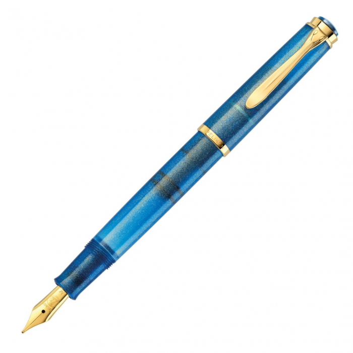 Set Stilou Classic M200 Golden Lapis + Edelstein Ink Golden Lapis 50 ml Gift Set, Pelikan [2]