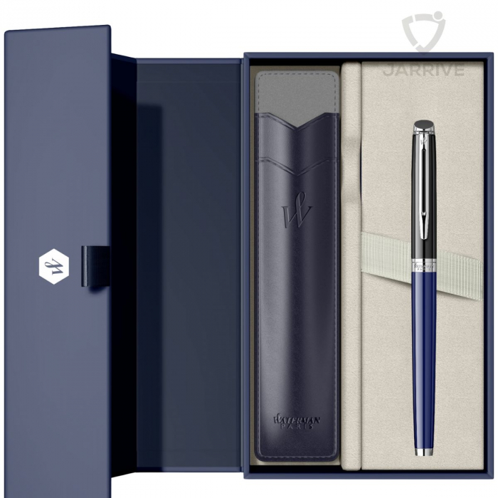 Set Stilou Hemisphere Colour Blocking Black & Blue PDT in cutie cu etui, Waterman [1]